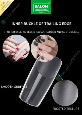 ABS Fruit Smell Square Shape Matte Lady French Style Artificial False Nails Half Tips and Full Cover False Nail