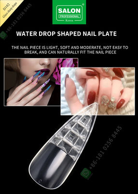 Glass Sharp Shape Highly Transparent and Traceless Nail Pieces Half Cover False Nail Tips
