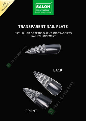 Glass Sharp Shape Highly Transparent and Traceless Nail Pieces Half Cover False Nail Tips