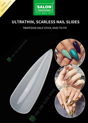 500pcs Artificial Nails Half Tips鋭い形の女性および完全なカバー偽の釘