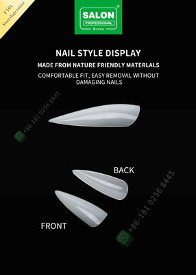 500pcs鋭い形の女性French Style Artificial Falseは半分の先端および完全なカバー偽の釘を釘付けする