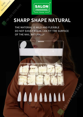 500pcs鋭い形の女性French Style Artificial Falseは半分の先端および完全なカバー偽の釘を釘付けする