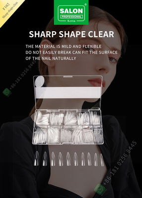 500pcs鋭い形の女性French Style Artificial Falseは半分の先端および完全なカバー偽の釘を釘付けする