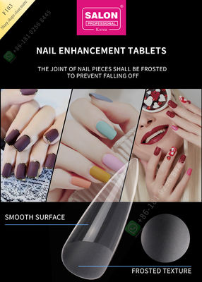 500pcs鋭い形の無光沢の女性French Style Artificial Falseは半分の先端および完全なカバー偽の釘を釘付けする