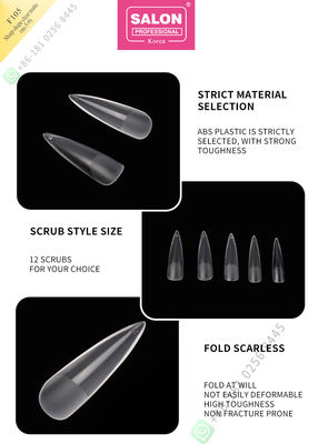 500pcs無光沢の女性Artificial的なHalf Nail Tipsおよび完全なカバー偽の釘