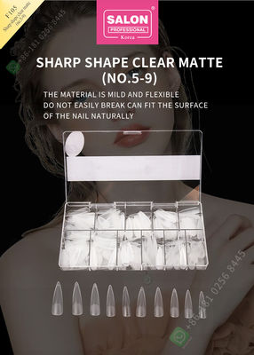 500pcs無光沢の女性Artificial的なHalf Nail Tipsおよび完全なカバー偽の釘