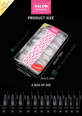 500pcs無光沢の女性Artificial的なHalf Nail Tipsおよび完全なカバー偽の釘