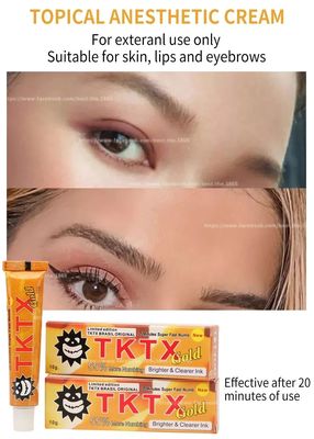 TKTX 75% 麻酔クリーム 痛みのないタトゥーと半永久的なメイクのための水性非油性麻酔クリーム