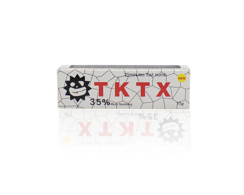 10g TKTXの白い感覚をなくするクリーム色の停止の苦痛の眉毛の唇の麻酔薬のリドカインのクリーム
