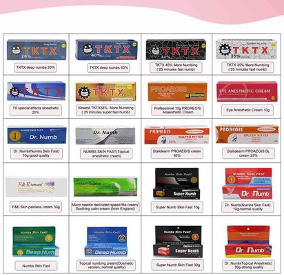 永久的なNumb Lidocaine Cream 10g構造の先生の入れ墨停止苦痛の項目感覚をなくするクリーム