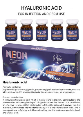 5ml Hyaluronic酸の注入の反老化を緩和するMeso療法の血清の皮を白くすること