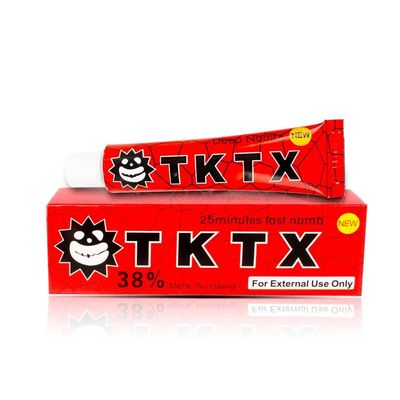 赤いTKTXの入れ墨感覚をなくするクリーム色の麻酔PMUの眉毛の入れ墨のアフターケアのクリーム