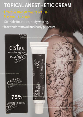 麻酔のクリーム10g CSLab 75%の感覚をなくするレーザーの入れ墨の取り外し