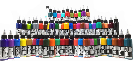 Non Hazardous Colors Tattoo Ink Pigment Solid 30ML 60ML with glycerin