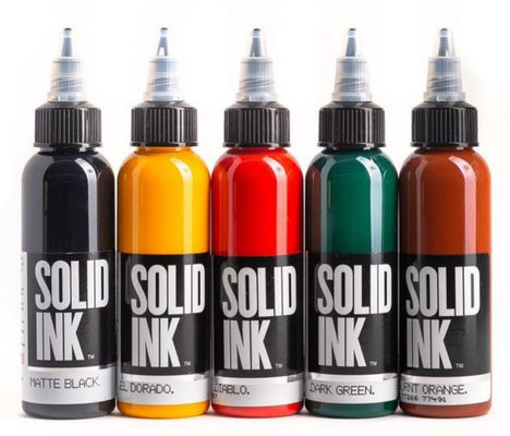 Matte Black Solid Ink Tattoo Ink Faster Coloring 30ML 60ML For Permanent makeup