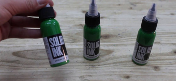 30ML 60MLのエアブラシの固体インク入れ墨インク中型の緑の純粋な植物素材