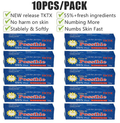 10g TKTX White Numbing Cream Stopping Pain Eyebrow Lip Anesthetic Lidocaine Cream