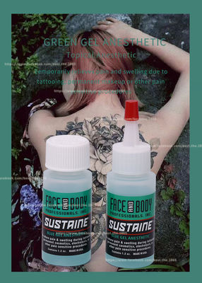 Lidocaine Sustaine Blue Gel Anesthetic Tattoo Numbing 1.2OZ Anti Allergy
