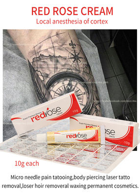 Red Rose Numb Anesthetic Cream 10g Permanent Makeup Lidocaine Numbing Cream Apply For 20 Mins Numb For 5-6 Hours