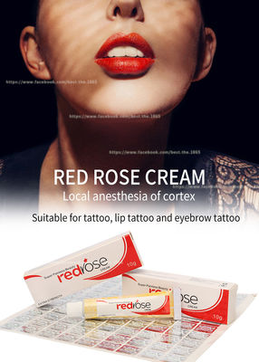 Red Rose Numb Anesthetic Cream 10g Permanent Makeup Lidocaine Numbing Cream Apply For 20 Mins Numb For 5-6 Hours