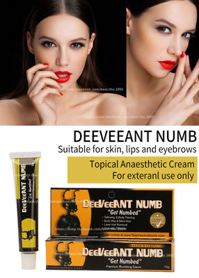 Pain Relief Deeveeant Numb Lidocaine Cream Tattoo Anesthetic Cream Anti Swell 10g Non Oily White Pink Color