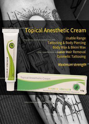 Skin Tattoo Numb Anesthetic Cream 10g For Body Wax